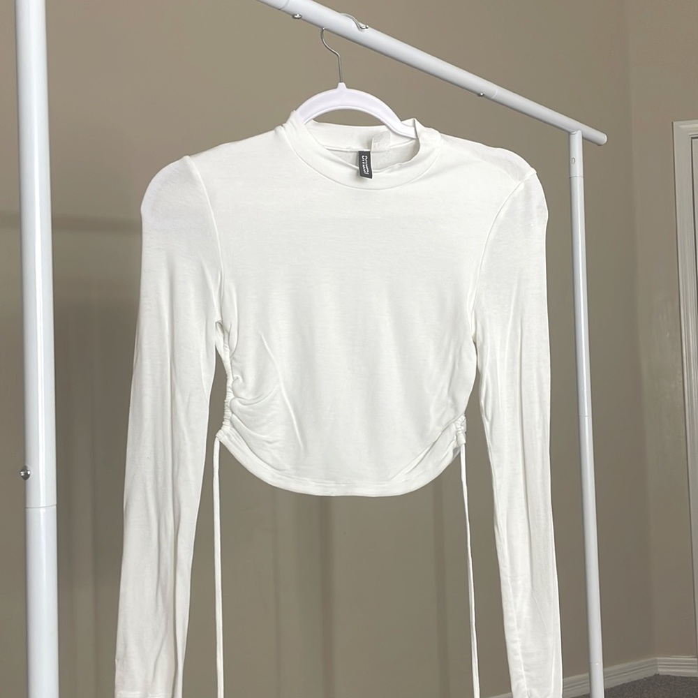 Open Back White Long Sleeve